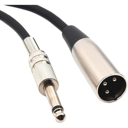 GOTHICANA BY EMPConnecteur Audio Asymétrique Xlr Mâle Vers Prise Ts Mono Mâle De 6,35 Mm Vers Xlr Pour Amplificateurs, Instruments, Etc. [3 Mètres]