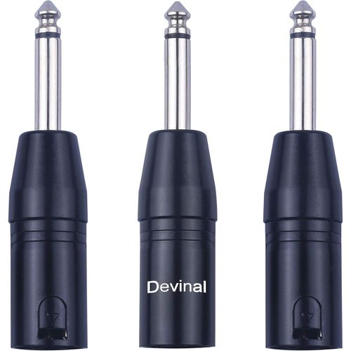 GOTHICANA BY EMPConnecteur Audio Asymétrique Xlr Mâle Vers Prise Ts Mono Mâle De 6,35 Mm Vers Xlr Pour Amplificateurs, Instruments, Etc. [3 Mètres]