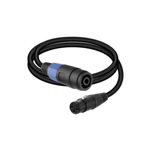 GOTHICANA BY EMPCâble D'Extension Audio Speakon Femelle Vers Xlr, Avec Twist Lock, Pour Tables De Mixage Et Haut-Parleurs (Femelle To Xlr Femelle¿1.8M¿)