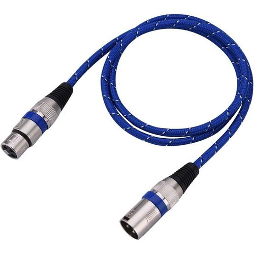 GOTHICANA BY EMPCâbles Xlr Mâle Vers Femelle 1 / 1,8 / 3 / 5 / 10 / 15 / 20 M Câble Micro Mini Xlr 3 Broches Câble Audio Xlr / Micro Équilibré Pour Amplificateurs, Microphones Et Mixeurs 1M