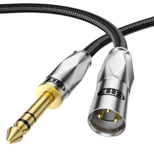 GOTHICANA BY EMPCâble De Raccordement Symétrique 6,35 Mm Vers Xlr Mâle Vers Xlr Mâle Vers Xlr 6,35 Mm Pour Mixeurs, Amplificateurs, Haut-Parleurs (3 Mètres)