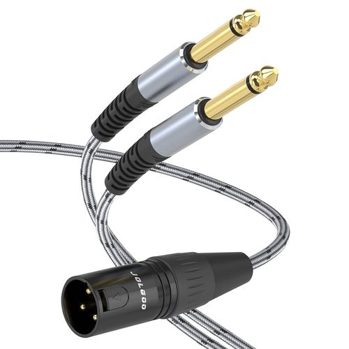 GOTHICANA BY EMPXlr-Stecker Auf Dual 1/4"" Ts Mono Y-Splitter-Mikrofonkabel, Xlr-Stecker Auf Dual 6,35 Mm Ts Y-Adapterkabel, 1 M