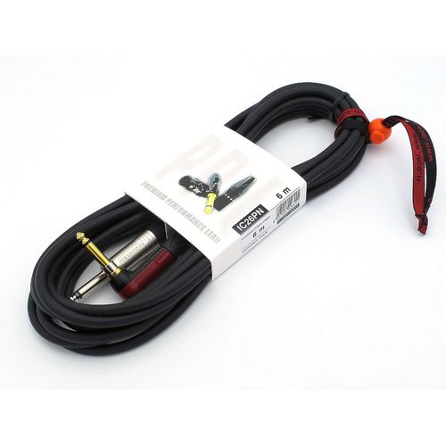 Gothicana By Empic26pn030bk Série Platinum, Câble Professionnels De Haute Qualité Pour Guitare/Basse/Claviers - Jack/Jack 90° - Connecteurs D'origine Neutrik - (3 Mètres, Noir) - Made In Italy By Inc