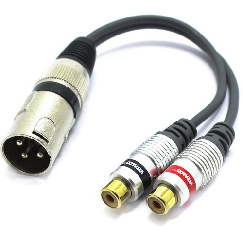GOTHICANA BY EMPAdaptateur Xlr Mâle Vers Mini Jack 3.5Mm Femalle Trrs Audio Prise 3 Broches Connecteur Xlr Vers Femalle Jack 3.5 Trrs 4 Broches Câble De Connexion Microphone