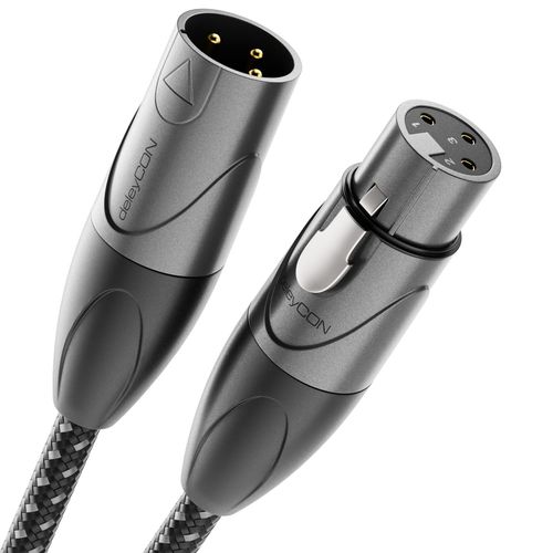 GOTHICANA BY EMP1M Câble Microphone Xlr Mâle Vers Xlr Femelle (Qualité Studio, Cuivre Ofc) - Pour Microphones, Amplificateurs, Tables De Mixage, Studios D'Enregistrement, Haut-Parleurs - 3 Pôles