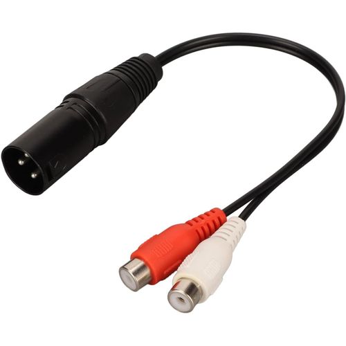 GOTHICANA BY EMPCâble Répartiteur Xlr 3 Broches Xlr Mâle Vers 2 Femelle Y Câble Répartiteur, 2 X 3 Broches Xlr Mâle/2 X Femelle Pour Mélangeurs, Amplificateurs De Puissance, Haut-Parleurs