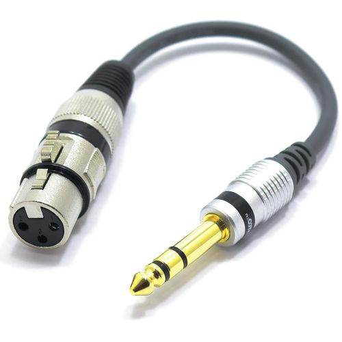 GOTHICANA BY EMPAdaptateur Xlr Mâle Vers Mini Jack 3.5Mm Femalle Trrs Audio Prise 3 Broches Connecteur Xlr Vers Femalle Jack 3.5 Trrs 4 Broches Câble De Connexion Microphone