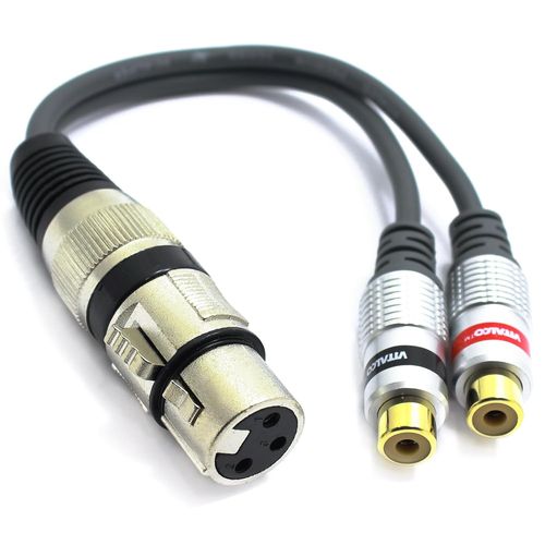 GOTHICANA BY EMPAdaptateur Xlr Mâle Vers Mini Jack 3.5Mm Femalle Trrs Audio Prise 3 Broches Connecteur Xlr Vers Femalle Jack 3.5 Trrs 4 Broches Câble De Connexion Microphone