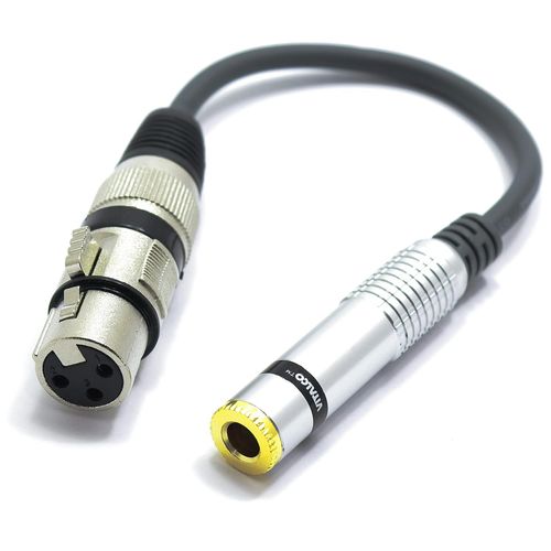 GOTHICANA BY EMPAdaptateur Xlr Mâle Vers Mini Jack 3.5Mm Femalle Trrs Audio Prise 3 Broches Connecteur Xlr Vers Femalle Jack 3.5 Trrs 4 Broches Câble De Connexion Microphone
