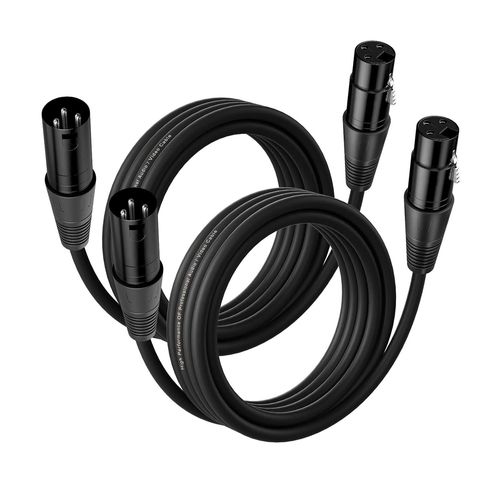 GOTHICANA BY EMPCable Xlr 10M 2 Paquet Cable Microphone Xlr Male Femelle Compatible Avec Microphone Enceinte Caméra Table De Mixage Amplificateur Audio Studio Enregistrement