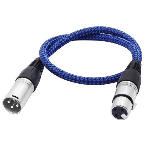 GOTHICANA BY EMPCâble Micro Court En Métal À 3 Broches Xlr Mâle Vers Femelle Câble Tressé En Nylon Symétrique Haute Performance Compatible Avec Haut-Parleurs, Microphones, Éclairage De Scène Et Plus
