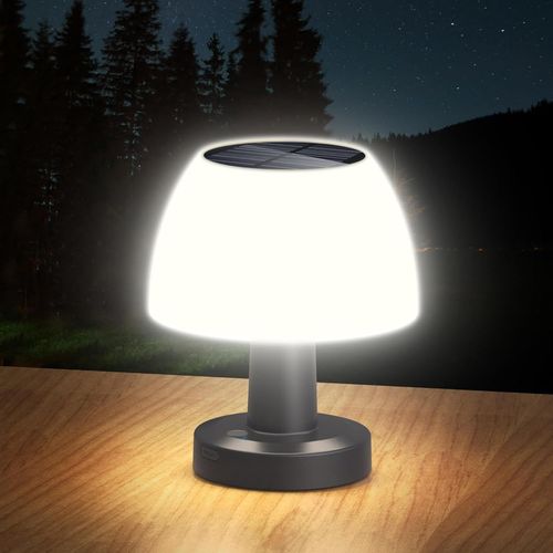 Gothicana By Emplampe De Table Solaire Extérieure, Lampes Led Sans Fil Portable Ip54 Étanche Lampes Solaires Pour Intérieur, Terrasse, Jardin, Chambre, Salon