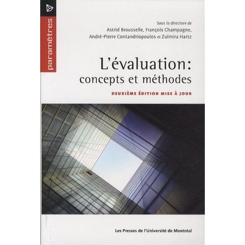 L'évaluation : Concepts Et Méthodes