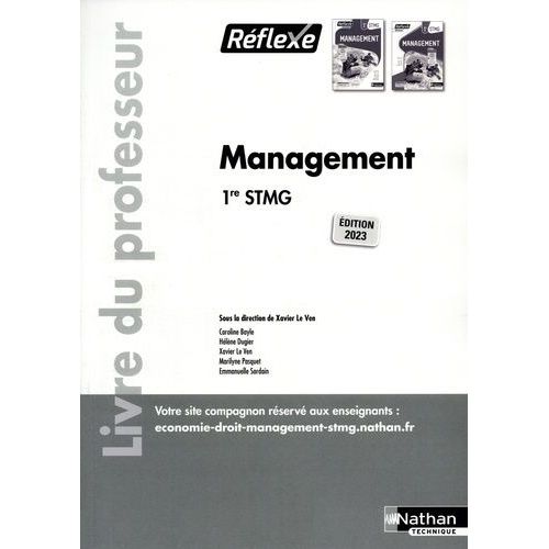 Management 1re Stmg - Livre Du Professeur