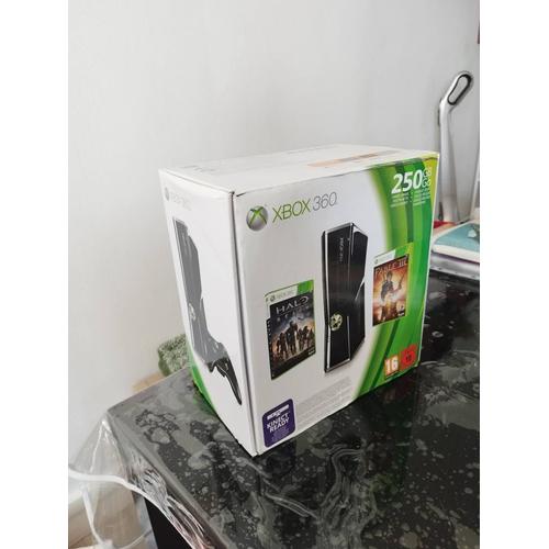 Boite Vide Console Microsoft Xbox 360 Slim 250go Pack Halo Reach Et Fable Iiii 3