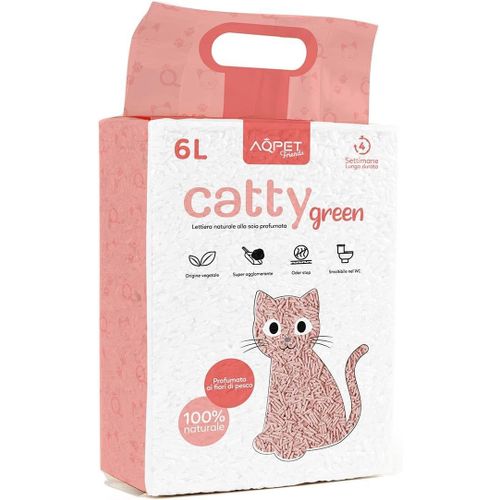 Shiliu-Aqpet Friends Litière Cattygreen Sable Pour Chats Au Soja Naturel D'origine Végétale Parfum À La Pêche[259]