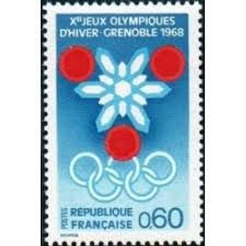 Prélude Aux Jeux Olympiques D'Hiver À Grenoble Année 1967 N° 1520 Yvert Et Tellier Luxe
