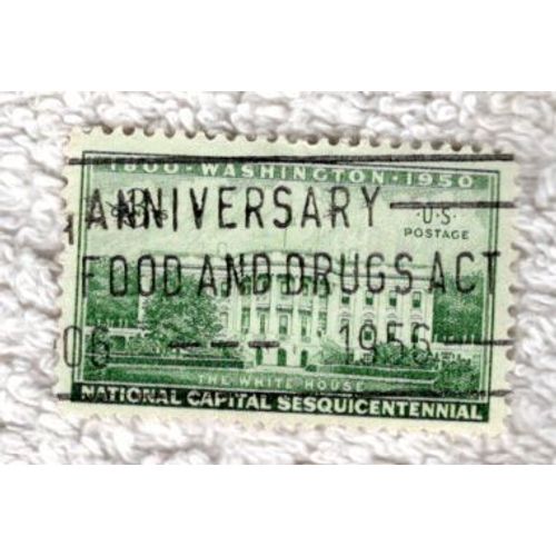 Timbre U S A, Washington, National Capital Sesquicentennial, The White House, 3 Cents Oblitéré