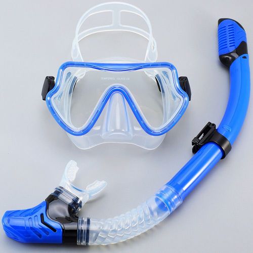 Ensemble De De Plongée Sous-Marine Pour Adultes,Verre Du Guatemala,Gardien Professionnel,Équipement De Plongée En Apnée,Kit D'entraînement De Natation - Type Royalblue Set