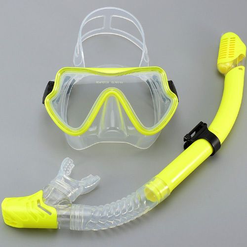 Ensemble De De Plongée Sous-Marine Pour Adultes,Verre Du Guatemala,Gardien Professionnel,Équipement De Plongée En Apnée,Kit D'entraînement De Natation - Type Yellow Set