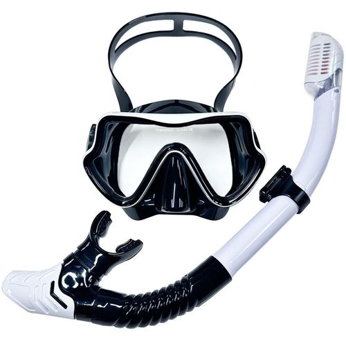 Ensemble De De Plongée Sous-Marine Pour Adultes,Verre Du Guatemala,Gardien Professionnel,Équipement De Plongée En Apnée,Kit D'entraînement De Natation - Type Black White Set