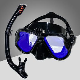 De Plongée Pulmonaire Flottant,Jupe En Silicone À Trois Lentilles,De Plongée Panoramique Entièrement Sec Pour Adulte - Type Black Colorful Blue #A
