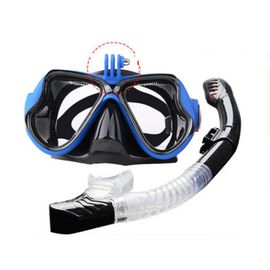 De Plongée Pulmonaire Flottant,Jupe En Silicone À Trois Lentilles,De Plongée Panoramique Entièrement Sec Pour Adulte - Type Bule And Black #B