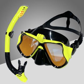 De Plongée Pulmonaire Flottant,Jupe En Silicone À Trois Lentilles,De Plongée Panoramique Entièrement Sec Pour Adulte - Type Yellow Colorful Gold #B