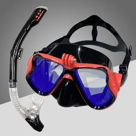 De Plongée Pulmonaire Flottant,Jupe En Silicone À Trois Lentilles,De Plongée Panoramique Entièrement Sec Pour Adulte - Type Red Colorful Bule #B
