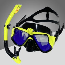 De Plongée Pulmonaire Flottant,Jupe En Silicone À Trois Lentilles,De Plongée Panoramique Entièrement Sec Pour Adulte - Type Yellow Colorful Bule #B