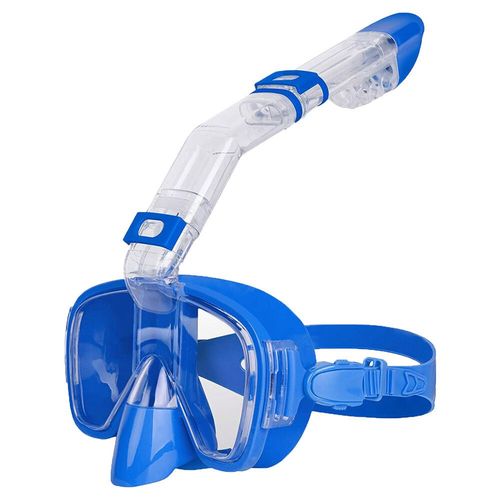 De Plongée Pliable Anti-Buée,Ensemble De S De Plongée Avec Système Supérieur Entièrement Sec Pour Une Natation Gratuite,Équipement De Plongée En Apnée Professionnel Pour Adulte - Type Sky Blue-L/Xl