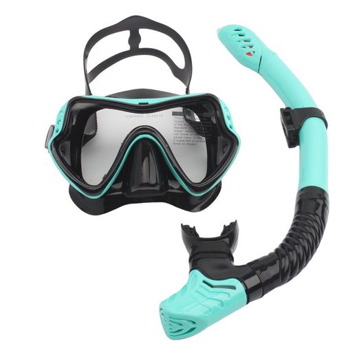 Jsjm De Plongée Professionnel Tuba Lunettes De Plongée Lunettes De Plongée Ensemble De Tubes De Natation De Plongée Adulte Unisexe - Type Black Green