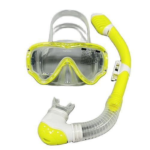 De Plongée Avec Tuba Professionnel Et Lunettes De Plongée,Ensemble De Tubes De Natation,Tuba Pour Enfant Unisexe - Type Yellow