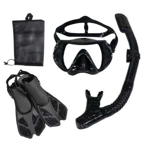 Sicicompetitive- Et Lunettes De Plongée Pour Adulte,Ensemble De Tubes De Natation,Unisexe - Type Black-S/M #B