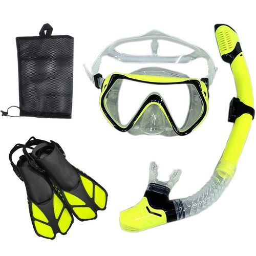 Sicicompetitive- Et Lunettes De Plongée Pour Adulte,Ensemble De Tubes De Natation,Unisexe - Type Yellow And Black-L/Xl #A