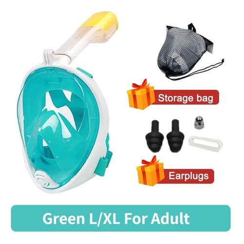 Ensemble De S De Natation Complets Pour Plongée En Apnée Sous-Marine,S Respiratoires Anti-Buée,Respiration Sûre Pour Enfants Et Adultes - Type Green Lxl