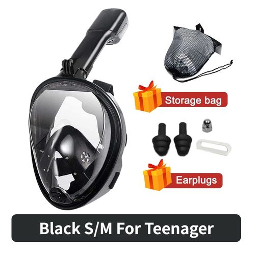 Ensemble De S De Natation Complets Pour Plongée En Apnée Sous-Marine,S Respiratoires Anti-Buée,Respiration Sûre Pour Enfants Et Adultes - Type Black Sm
