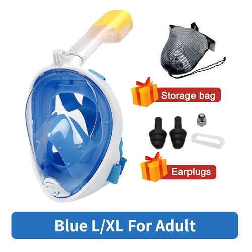 Ensemble De S De Natation Complets Pour Plongée En Apnée Sous-Marine,S Respiratoires Anti-Buée,Respiration Sûre Pour Enfants Et Adultes - Type Blue Lxl