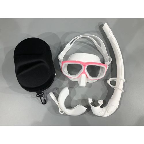 De Snorkeling Tuba En Silicone D¿Apnée Miroirs Ensemble De Snorkeling Lentilles Hd De Snorkeling Équipement - Type 150177pink White #A