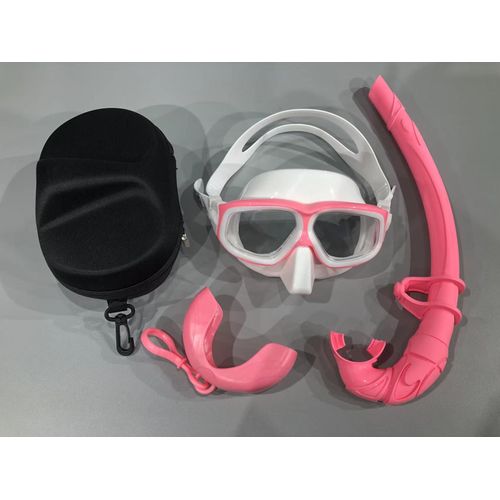 De Snorkeling Tuba En Silicone D¿Apnée Miroirs Ensemble De Snorkeling Lentilles Hd De Snorkeling Équipement - Type 150177pink White #B