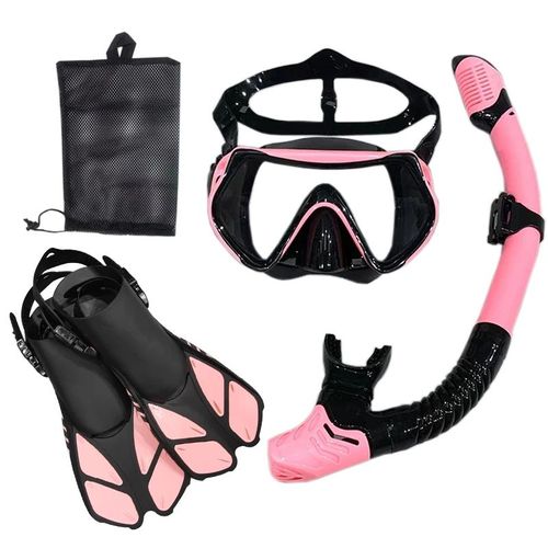 Sicicompetitivity-Ensemble Et Lunettes De Plongée,Tube De Natation,Adulte,Unisexe - Type Pink-L/Xl #A