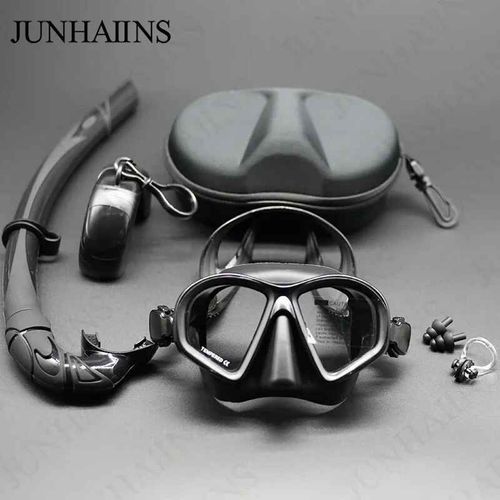 Junhaiins- De Plongée En Apnée De Type J Avec Support De Caméra,Ensemble De Plongée Pliable,Verre Du Guatemala - Type Black Set