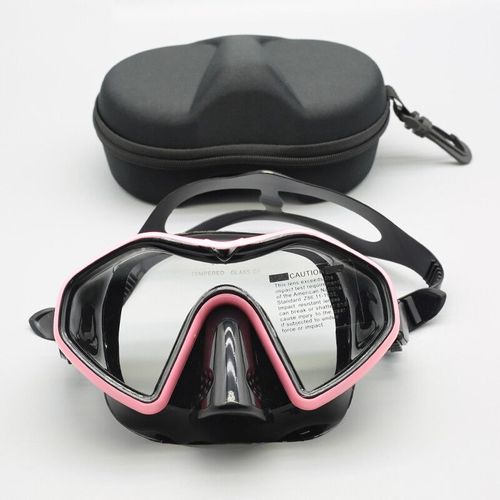 Ensemble De Plongée En Apnée Professionnel En Silicone,Imperméable Et Antibuée,Pour Adultes,Avec Grand Champ,Surface De Plongée,Miroir,Gorge Humide - Type Pink Mirror