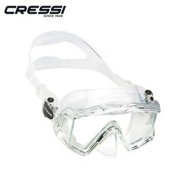 Cressi- De Plongée En Apnée Pour Adultes,Jupe En Silicone À Trois Lentilles,Pano3 - Type Clear