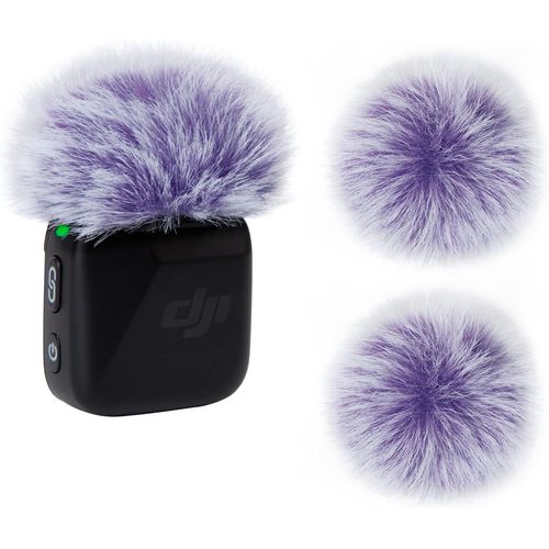 Gothicana By Emp4 Pièces Bonnette Micro Anti-Vent Compatible Avec Dji Mic Mini, Mousse Micro En Fourrure Anti-Pop, Filtre Anti-Pop Pour Micro Sans Fil Dji Mic Mini, Micro Cravate Bonnette Par (Noir/B-Gothicana By Emp