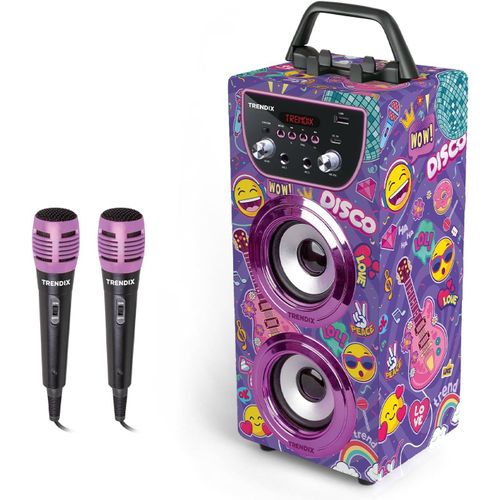 GOTHICANA BY EMPTrendix - Karaoke Enfant Enfant Golden Star | Enceinte Avec Micro Bluetooth | Enceinte Bluetooth Enfant | Karaoké Enfant 2 Microphones | Enceinte Micro Enfant