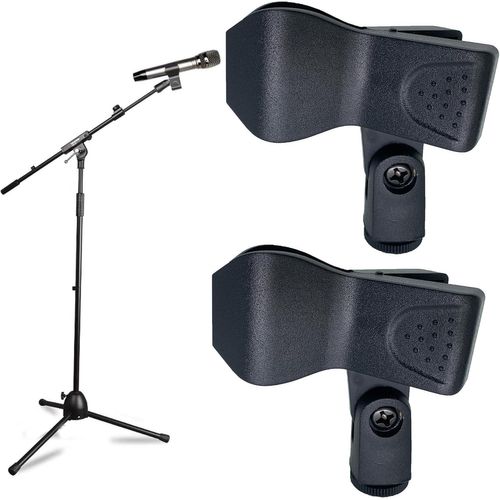 GOTHICANA BY EMP2 Pièces Clip De Pied De Micro, Pince De Microphone Universelle Ponce De Microphone Pratique Clip De Microphone Universel Clip Microphone Pour Microphone Sans Fil Et À Main Support Di