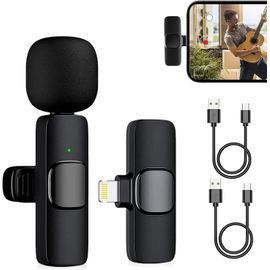 Neceff Micro Cravate Sans Fil, Mini Microphone Lavalier