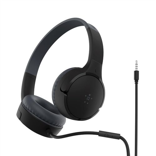 GOTHICANA BY EMPCasque Audio Filaire Soundform¿Mini (Pour Enfants, Circum-Aural, Micro Intégré, Pour Apprentis En Ligne, École, Voyage, Jeu, Pour Appareils Dotés D'Un Port Audio 3,5¿Mm, Noir)