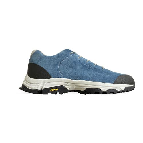 Chaussures De Sport S-karp Travel, Bleues, Cuir Naturel, Semelle Vibram,